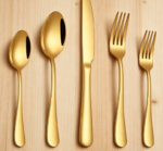 20-Piece Gold Cutlery Set | 4-Serving Set | Mirror Polished | Dishwasher Suitable