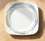 6-Piece Ocean Blue Ceramic Dinner Plate Set | 10.25-inch Microwave and Dishwasher Suitable