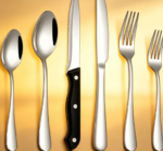 24-Piece Stainless Steel Cutlery Set | Includes Steak Knife | 4-Serving Set, Mirror Polished | Dishwasher Suitable
